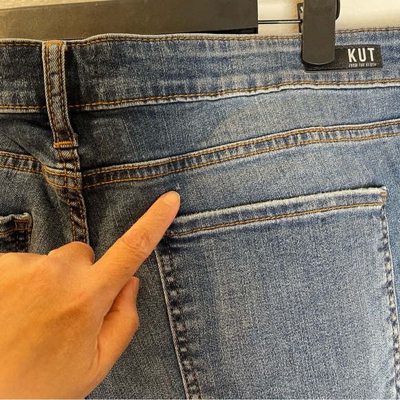 KUT from the Kloth Donna High Rise Fab Ab Ankle Skinny Jeans Size 18 Raw Hem - Picture 10 of 12